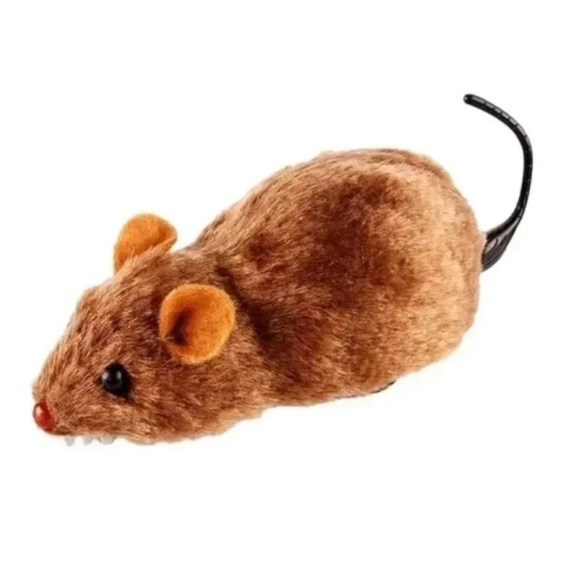 New 1Pc Funny Lifelike Plush Mouse Running Rat Toy for Cats Dogs Tail