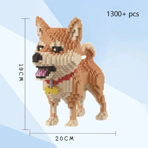 Charming Shiba Inu or Black Cat Building Block Kit (in bag) Delightful