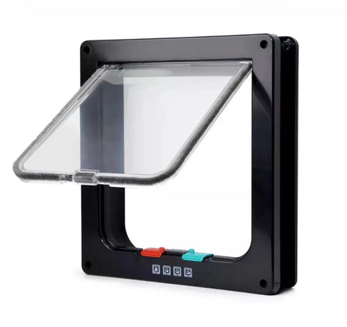 Weather Proof Cat Door 4 Way Locking for Cat up to 20 lbs for Interior