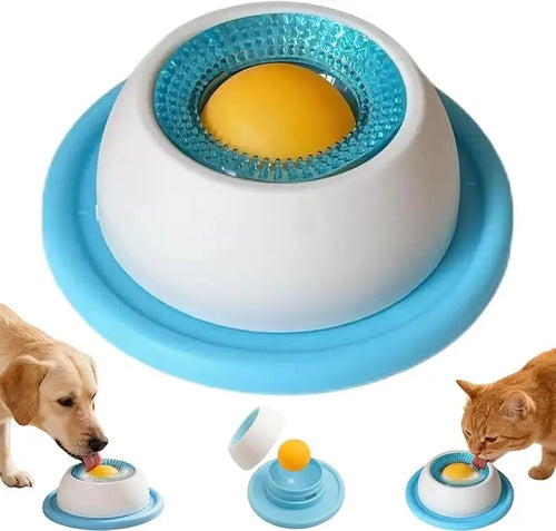 Dog/cat licking bowl, pet licking toy slow food bowl, non-slip licking