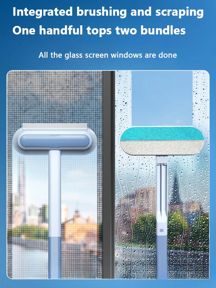 Multifunctional Pet Hair Remover Brush Long Handle Window Cleaning