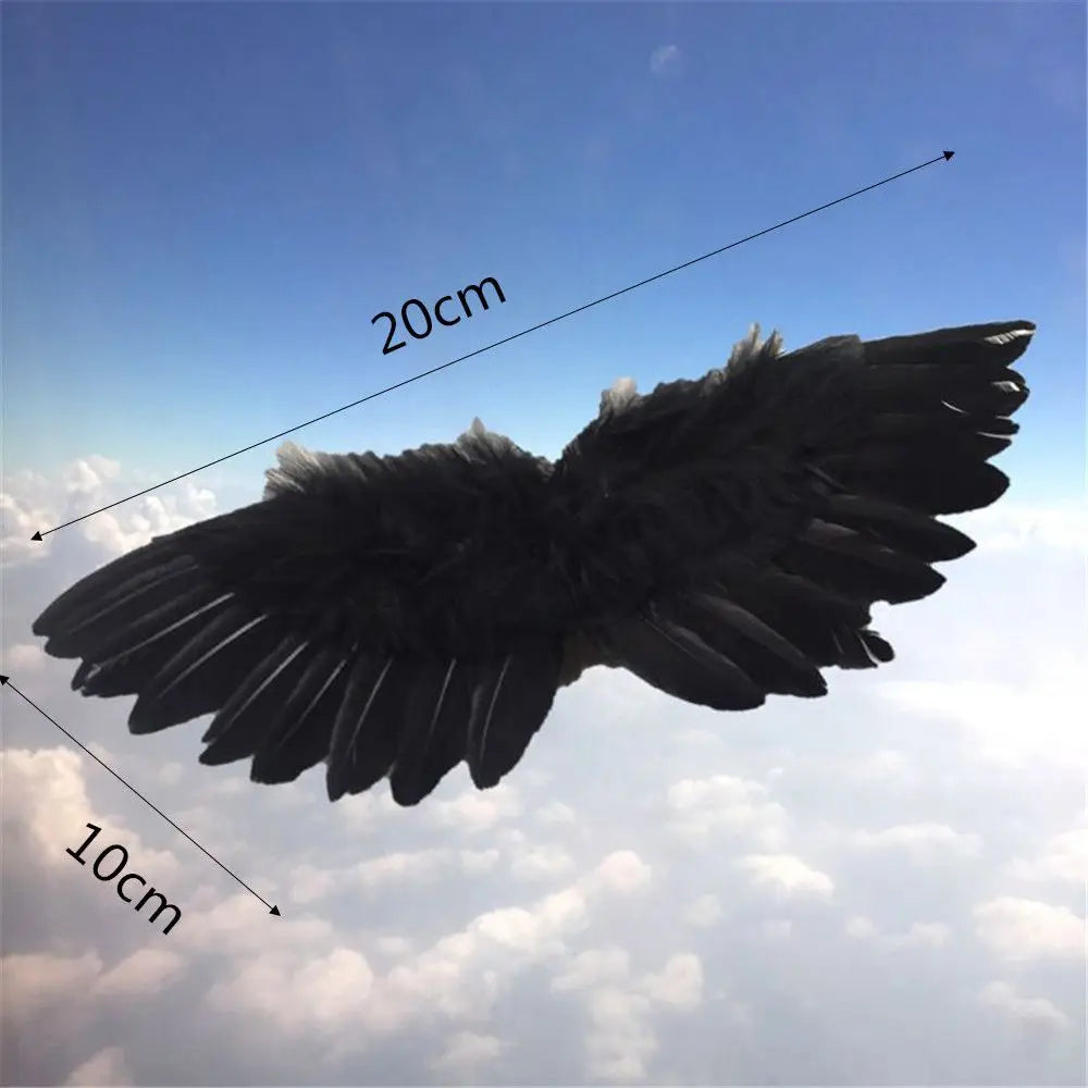 White Black Crafts Kids Mini Feather Angel Wing Newborn Dog Pet Prop