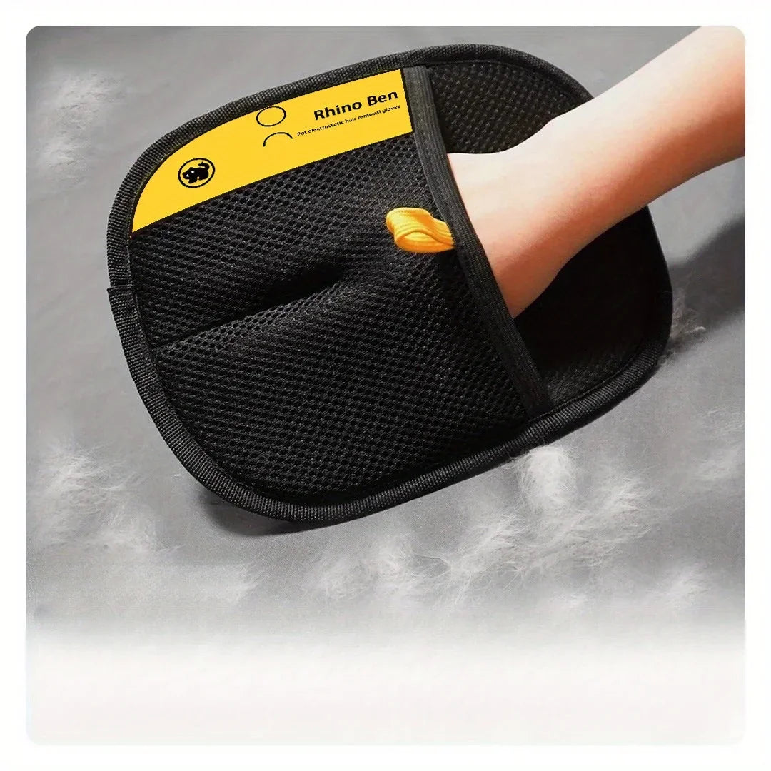 2-Piece Pet Hair Removal Gloves – Double-Sided Cat Brushes,
