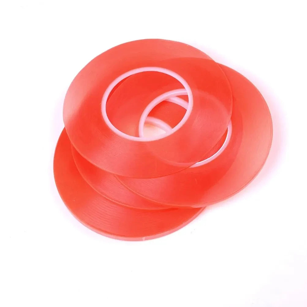 0.2MM 1/2/3/5/10mm 50M Strong Acrylic Adhesive PET Red Film Clear