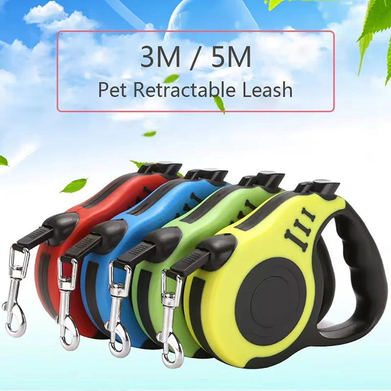 Retractable Dog Leash Outdoor Pet Leash Nylon Braided Rope for Small