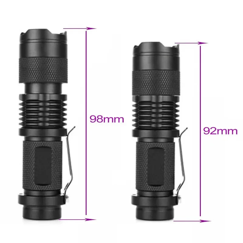 UV LED Portable Flashlight 395nm Black Light Wavelength Violet