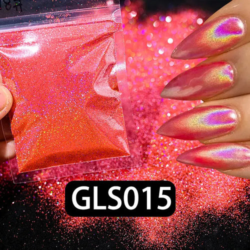 Laser Holographic Rainbow Nail Glitter 0.2MM Sparkly Nails Glitter
