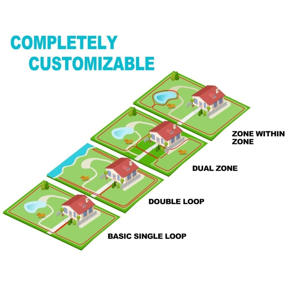 Tp16 Pet Dog Electric Fence System Rechargeable Waterproof Adjustable