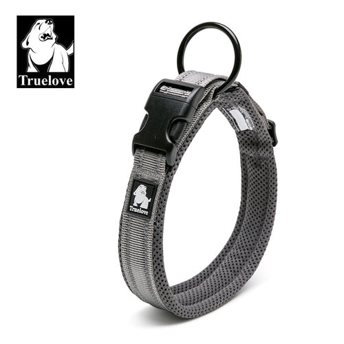 Truelove Adjustable Mesh Padded Pet Dog Collar 3m Reflective Nylon Dog