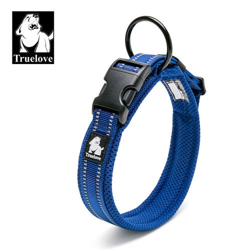 Truelove Adjustable Mesh Padded Pet Dog Collar 3m Reflective Nylon Dog