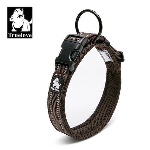 Truelove Adjustable Mesh Padded Pet Dog Collar 3m Reflective Nylon Dog