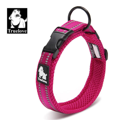 Truelove Adjustable Mesh Padded Pet Dog Collar 3m Reflective Nylon Dog