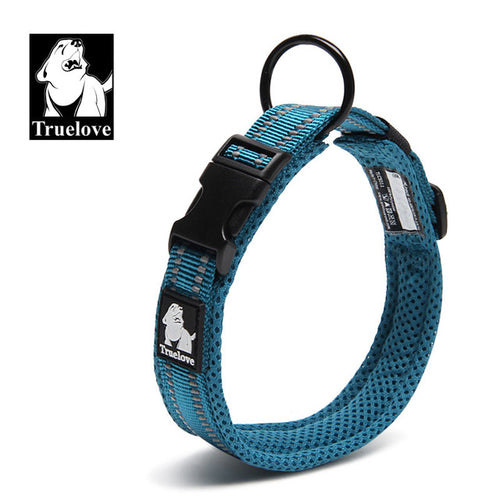 Truelove Adjustable Mesh Padded Pet Dog Collar 3m Reflective Nylon Dog