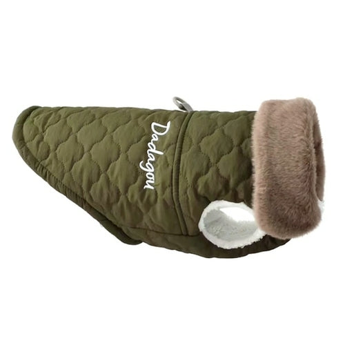 Waterproof Fur Collar Dog Jacket Winter Warm Fleece Dog Clothes for