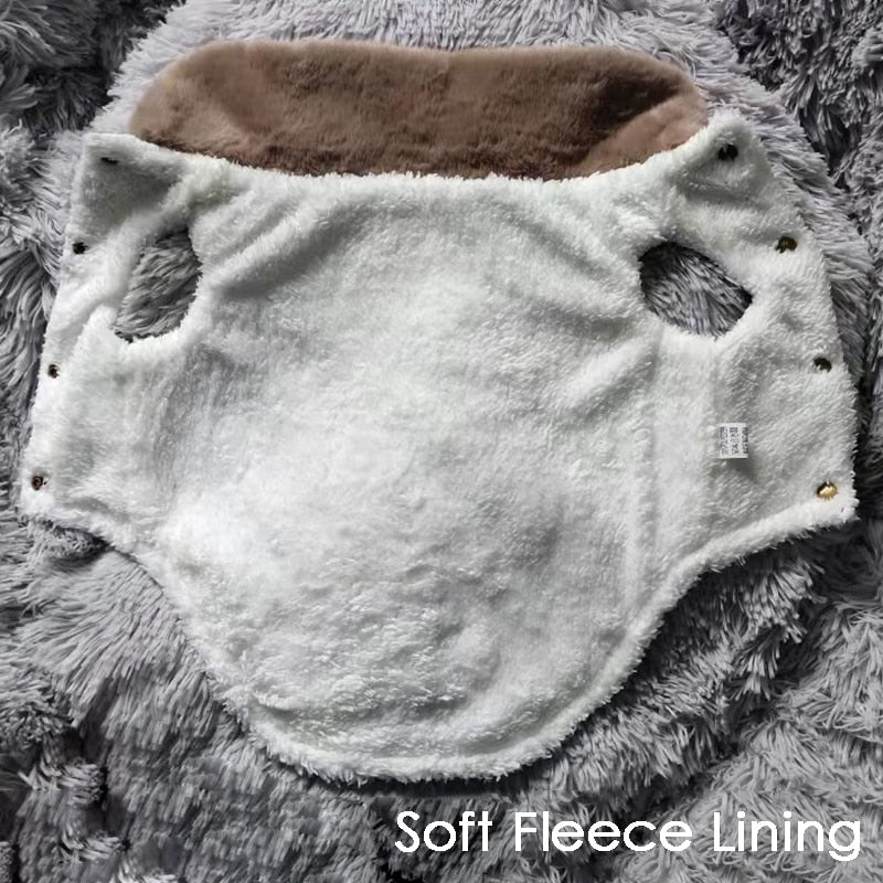 Waterproof Fur Collar Dog Jacket Winter Warm Fleece Dog Clothes for
