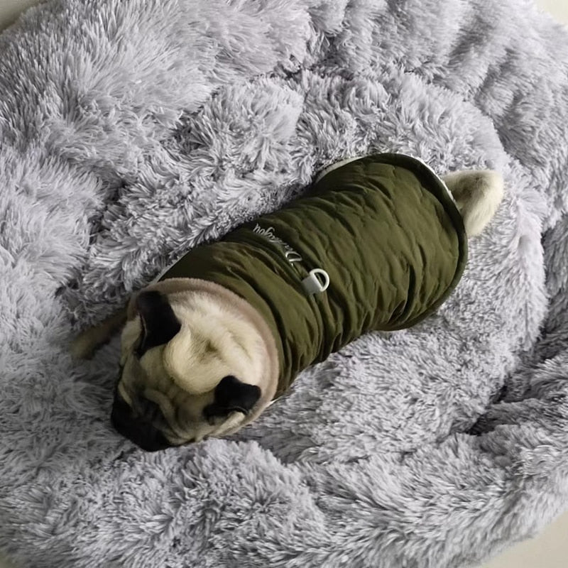 Waterproof Fur Collar Dog Jacket Winter Warm Fleece Dog Clothes for