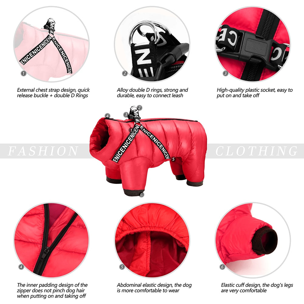 Winter Pet Dog Clothes Super Warm Dog Jacket Coat Waterproof Small