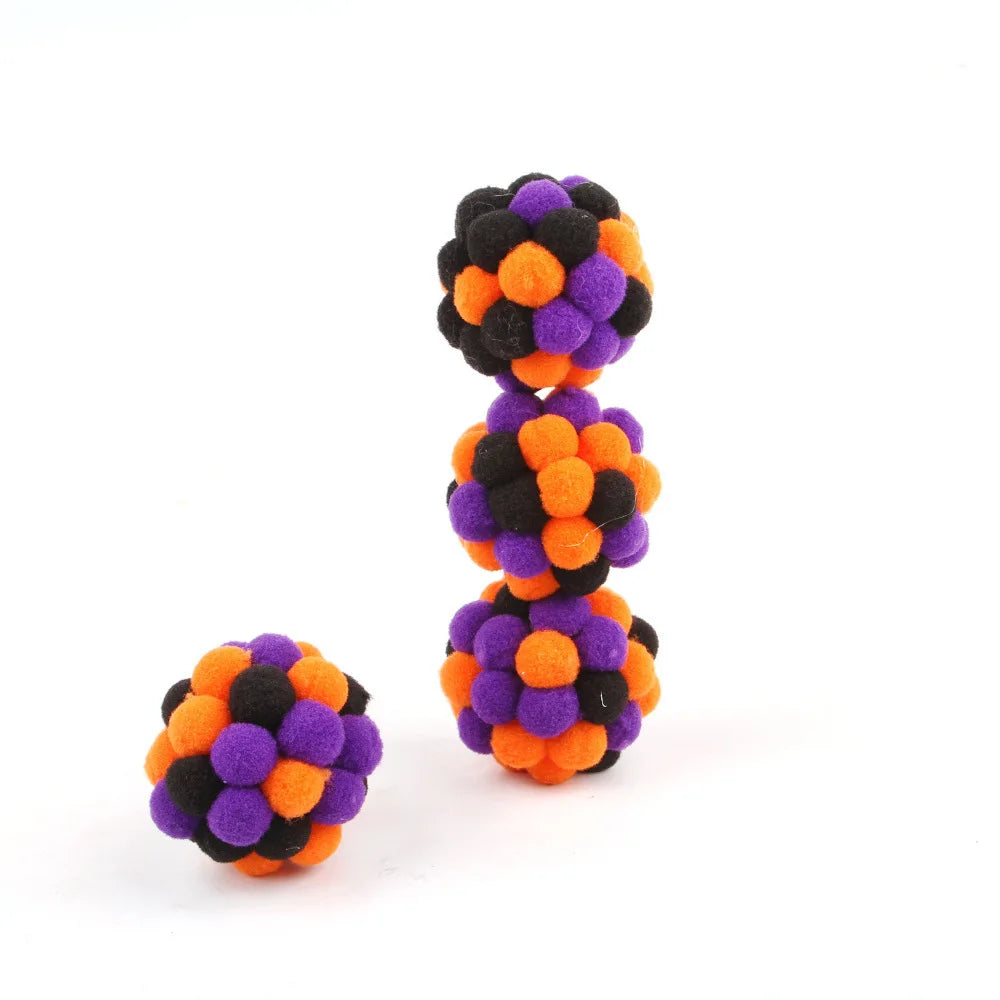Halloween cat toy accessories various Halloween plush cat toys cat teaser stick pet toy set