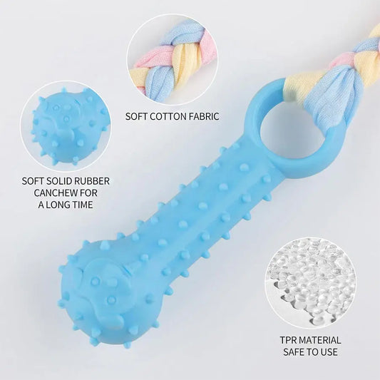 Pet Dog Chew Toy Teeth Cleaning Molar Stick Rubber Bone Toy Puppy Interactive Stick Dog Chewing Bite Toys