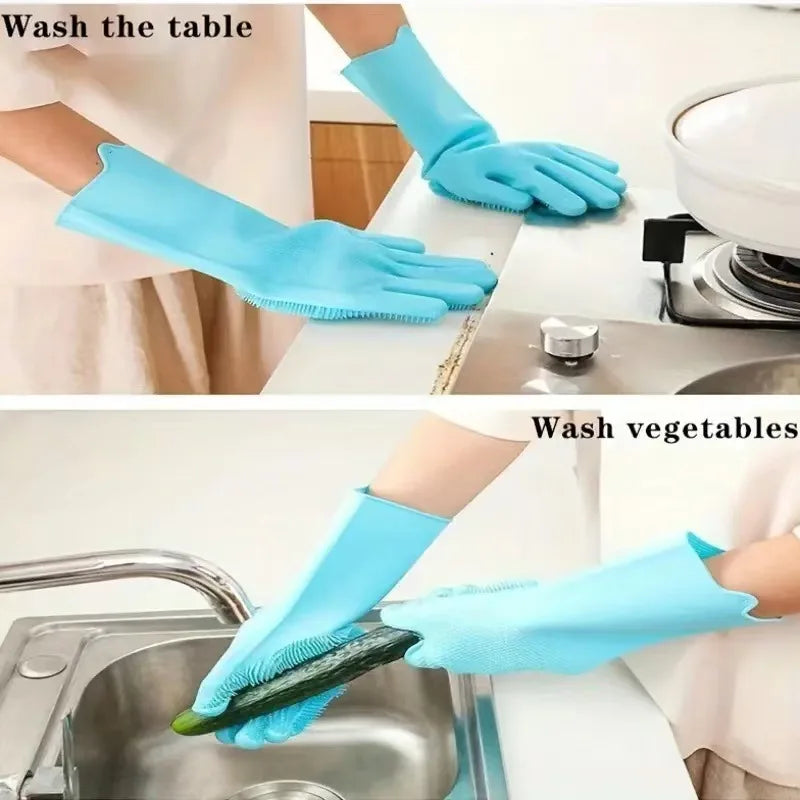Ergonomic blue gloves combining kitchen duty and pet care. A heartfelt Mother’s Day surprise or year-round helper for every home
