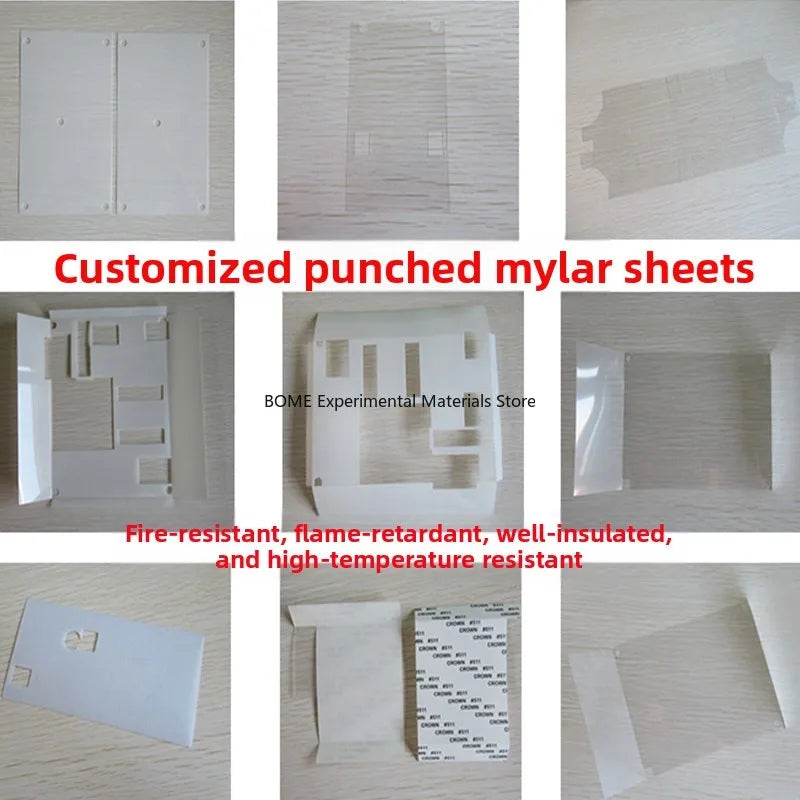 Transparent PET Mylar Sheet Polyester Film Plastic Sheet Insulating Sheet High Temp PC Mylar Flame Retardant Milky White Mylar