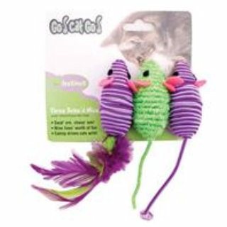 Ourpets Company 089995 Three Twined Mice Toy