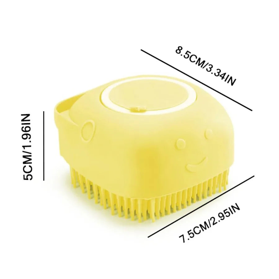 Soft Silicone Pet Bath Gloves, Massage & Grooming Brush for Dogs and Cats, Easy Cleaning Tool for Home Bathroom Use