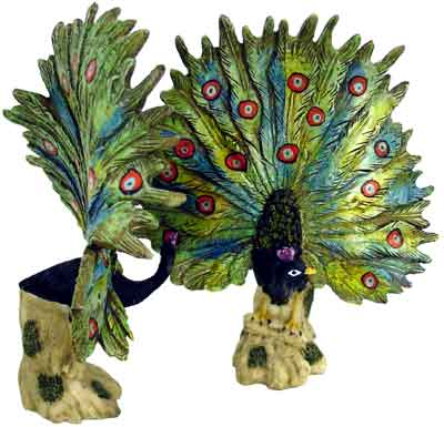 Barjan 1256437 Peacock With Open Tail Fan - This One Is Tame