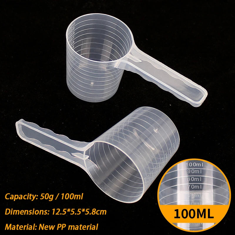 Dog Cat Food Measuring Spoon Plastic  with Clear Scale Transparent for Accurate Pet Food Portion Measurement Tool