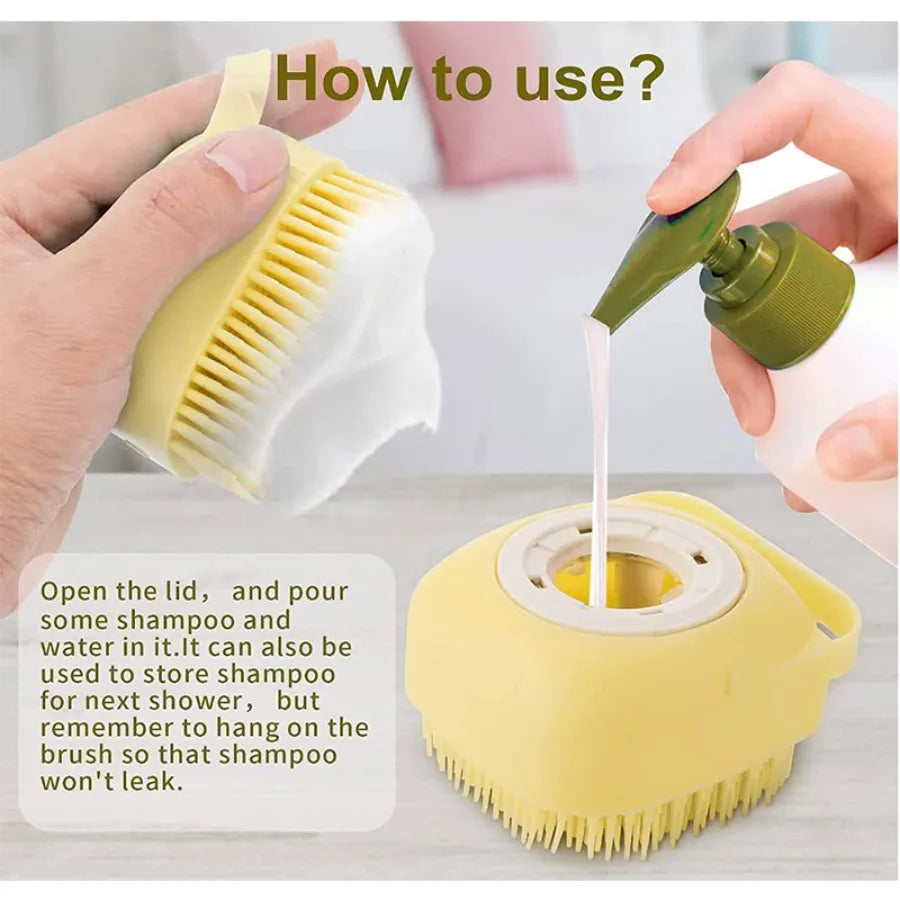Soft Silicone Pet Bath Gloves, Massage & Grooming Brush for Dogs and Cats, Easy Cleaning Tool for Home Bathroom Use