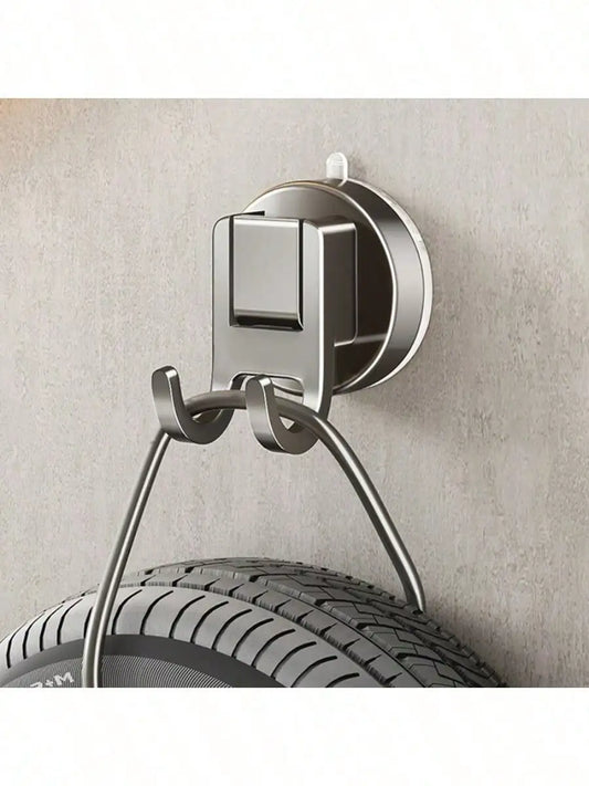 Corner Shower Caddy, 2 Hooks for Tiles & Glass. Space Saver, Clear, 12cm, Easy Install