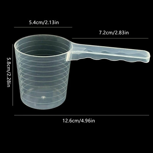 Transparent Pet Measuring Spoon With Scale Plastic Dog Cat Feeding Shovel Pet Tableware Supplies 50g 100ml