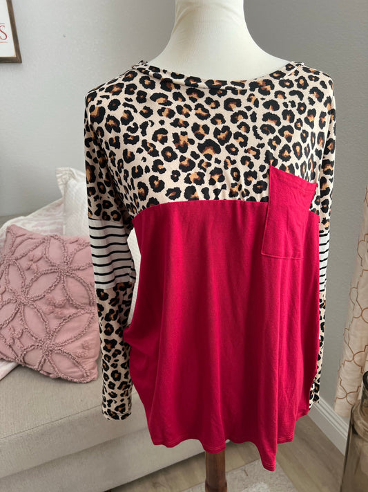 Animal print tunic size medium