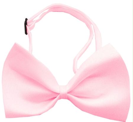 Mirage Pet Products 48-24 LPK Plain Light Pink Bow Tie