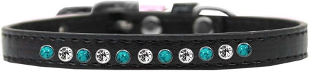 Mirage Pet Products611-11 BK-10 Southwest Turquoise Pearl & Clear Crys